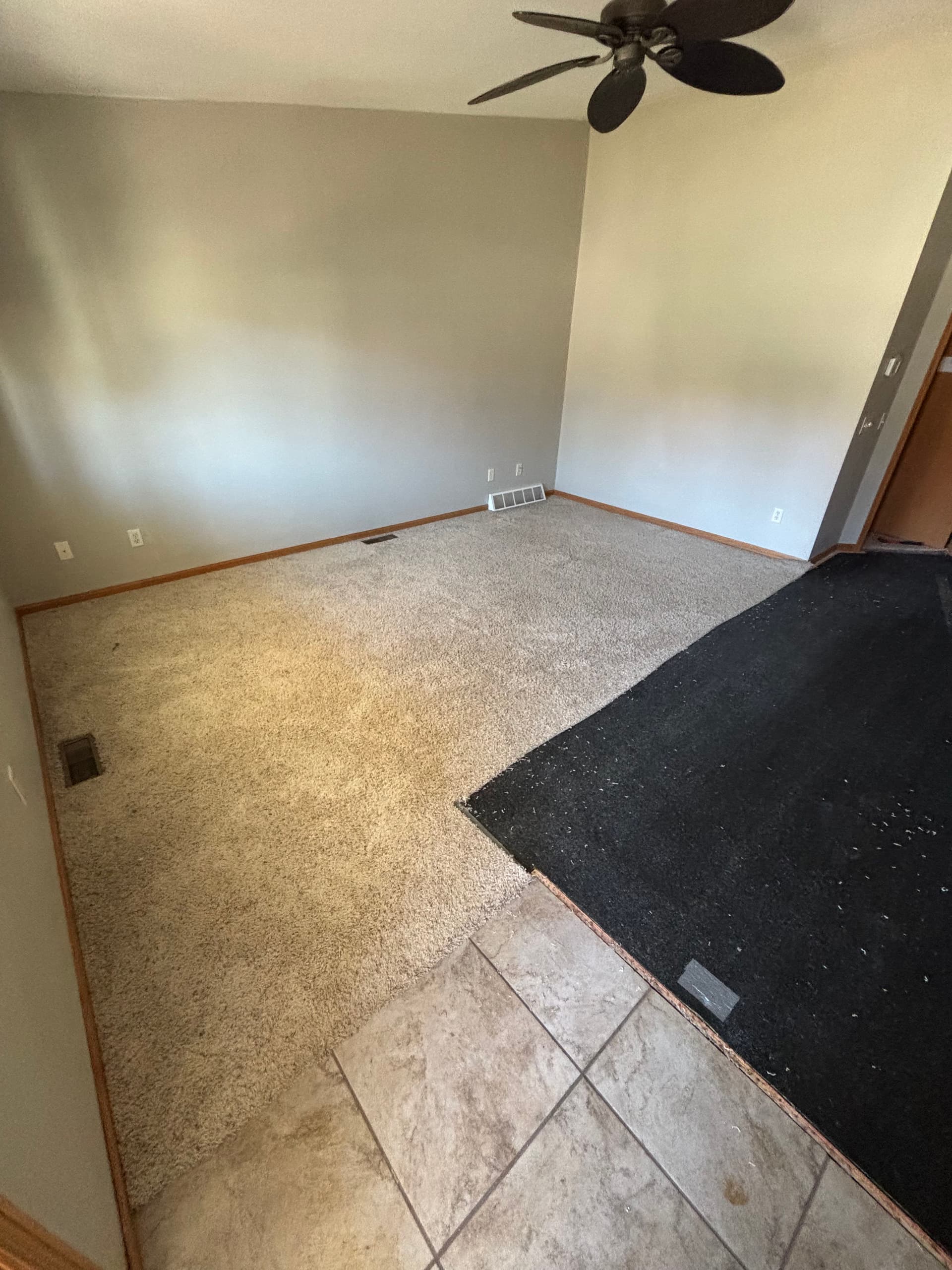 Gallery photos for Carpet Removal and Luxury Vinyl Plank Installation for a Busy Family Home: Image #1