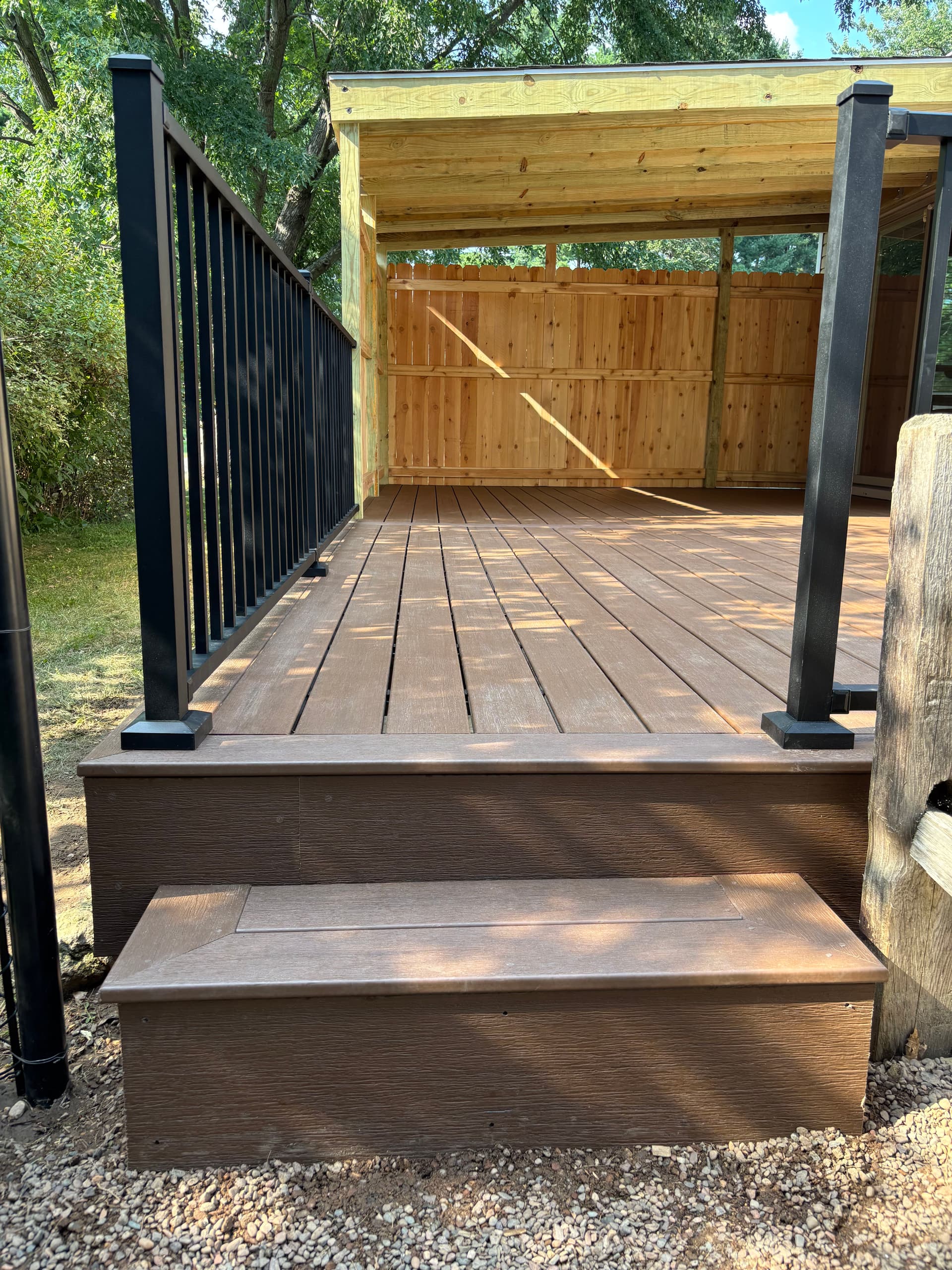 Gallery photos for Trex Deck, Gazebo, Westbury Railing and Fence Build Wrapped: Image #4