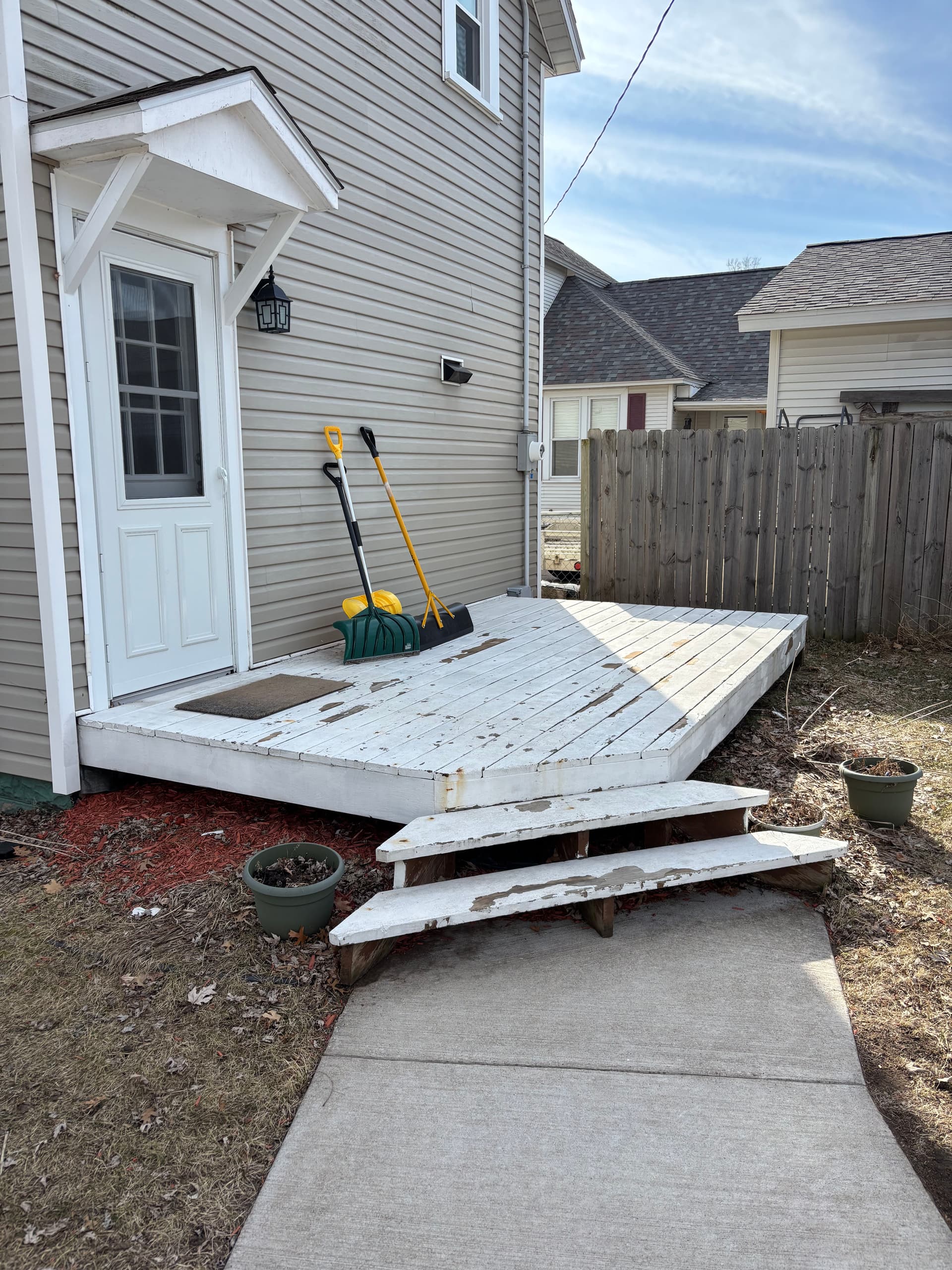 Gallery photos for Deck Rebuild with New Boards, Stairs, and Black Aluminum Railings: Image #1