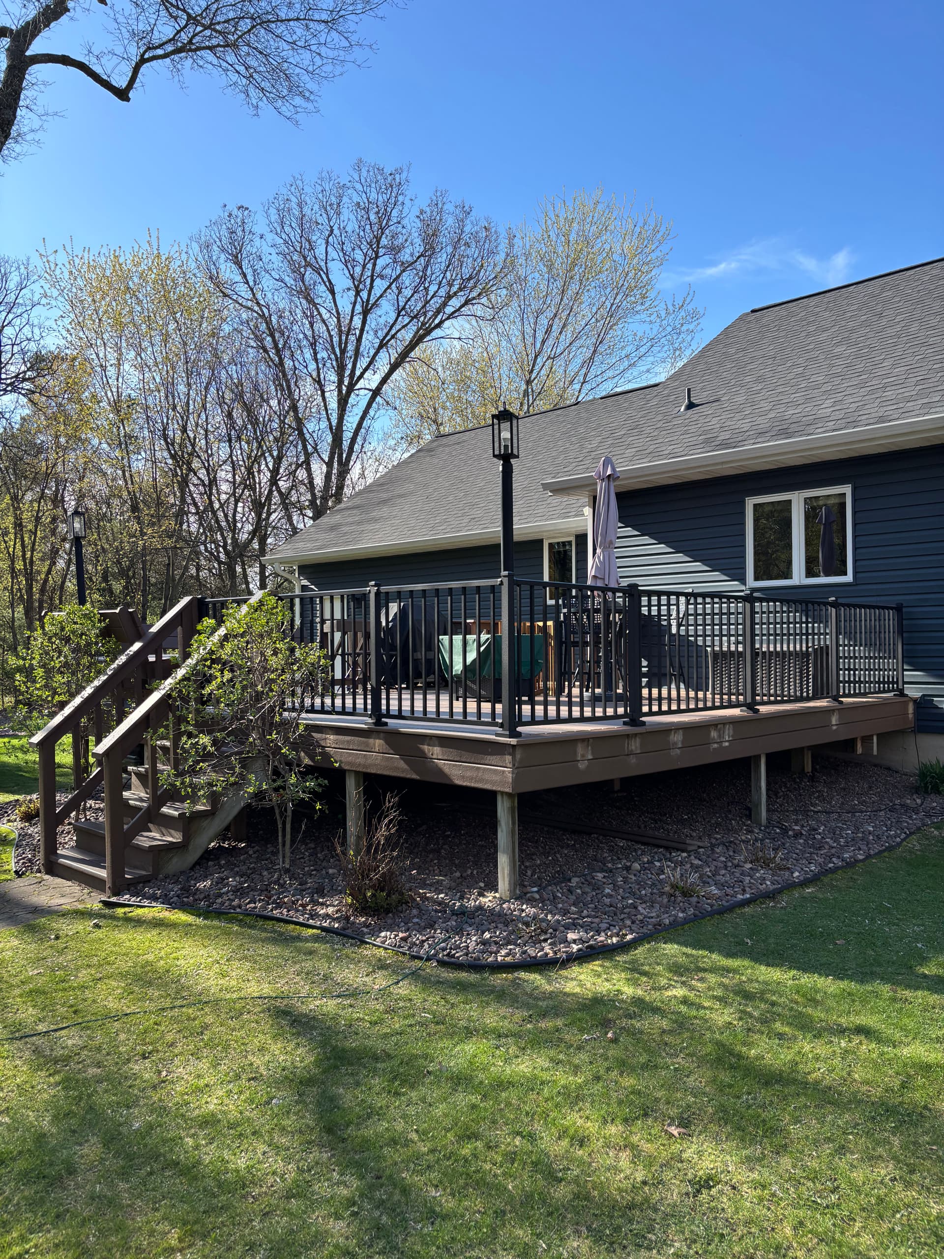 Gallery photos for Westbury Aluminum Railing and Custom Gate Upgrade on a Large Backyard Deck: Image #3