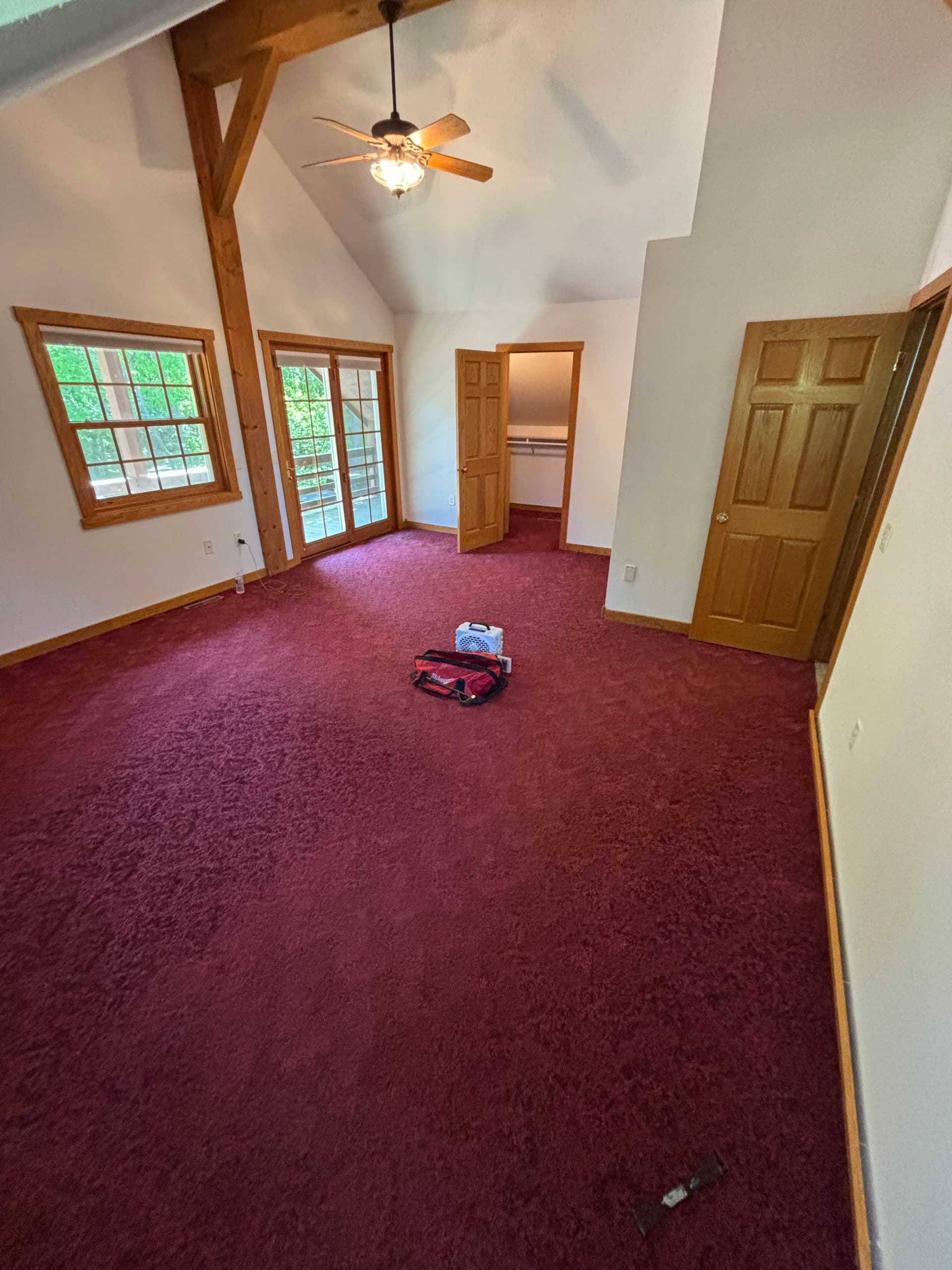 Tiger Wood LVP Replaces Dated Carpet in Eau Claire image