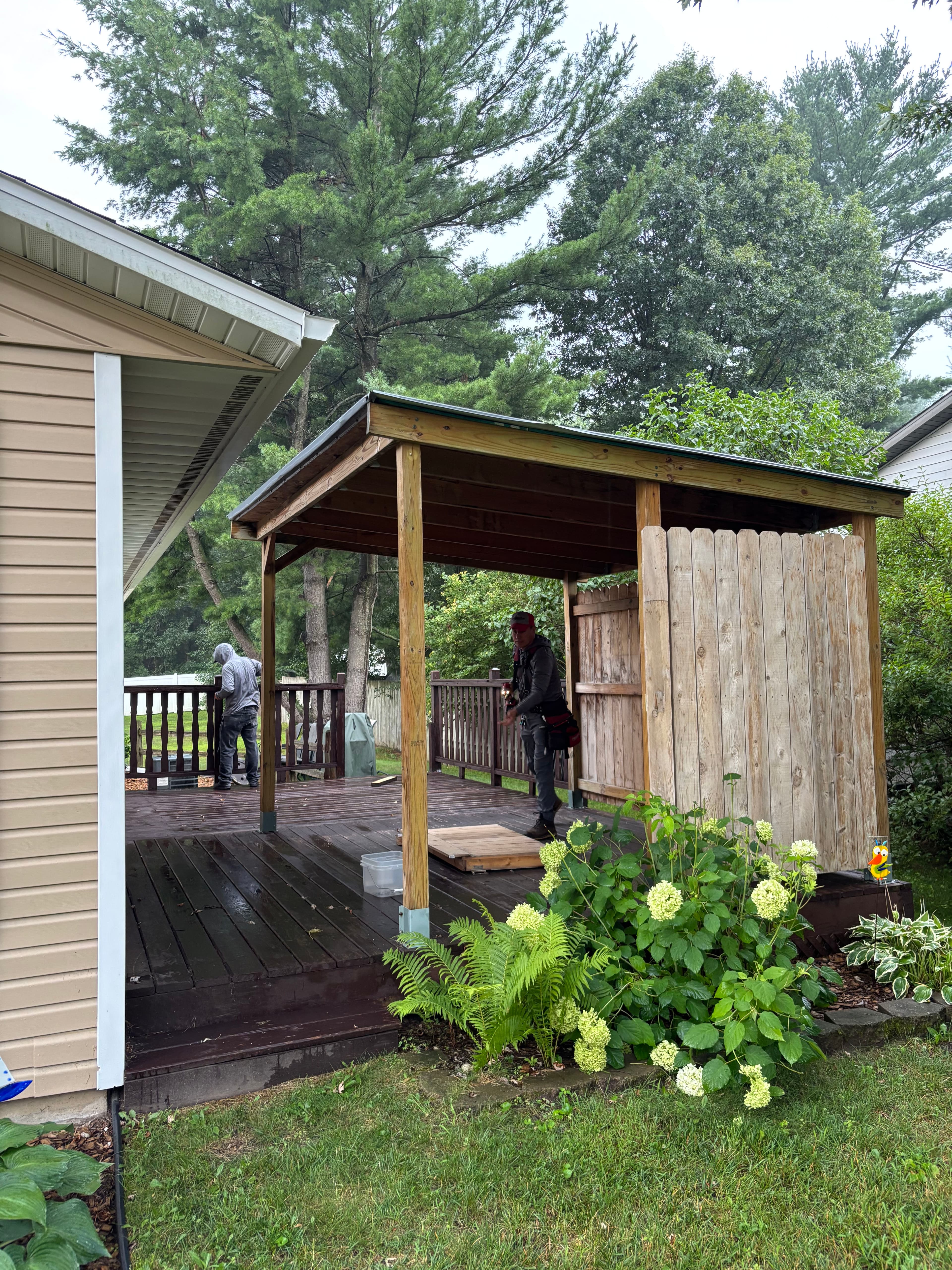 Project Pergola and Deck Demo Wrapped - Framing Is Underway image
