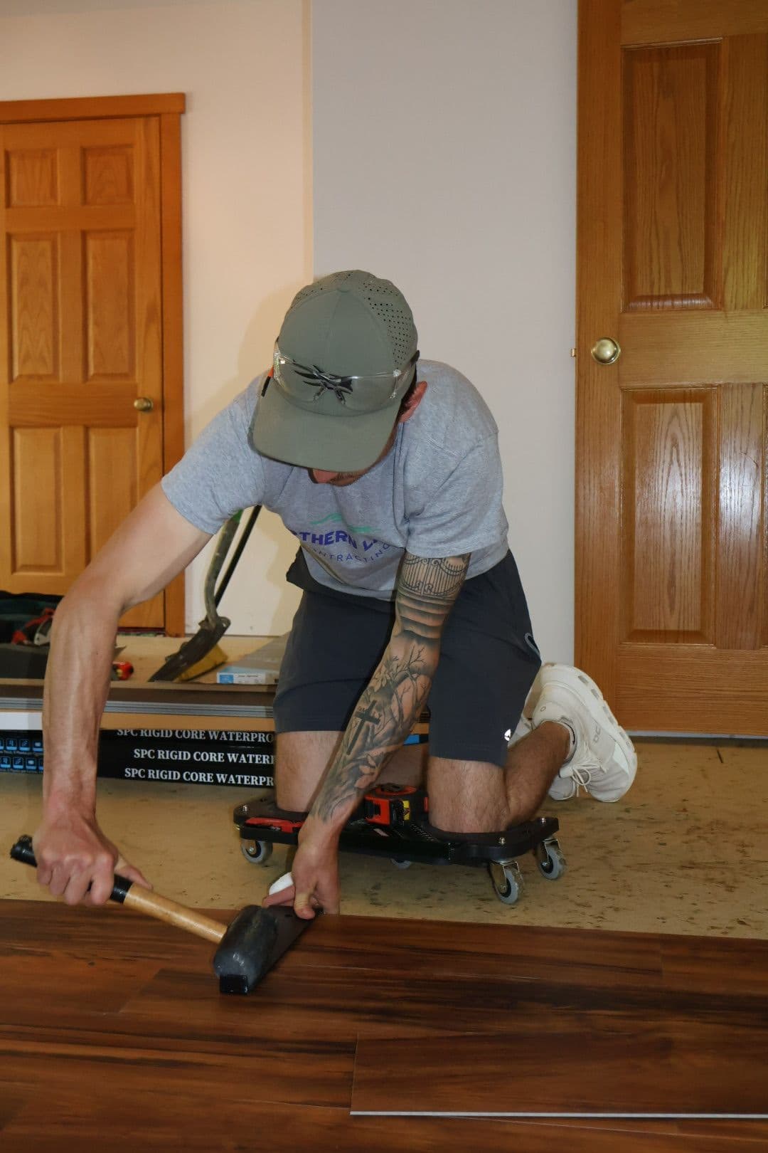 Gallery photos for Tiger Wood LVP Replaces Dated Carpet in Eau Claire: Image #3