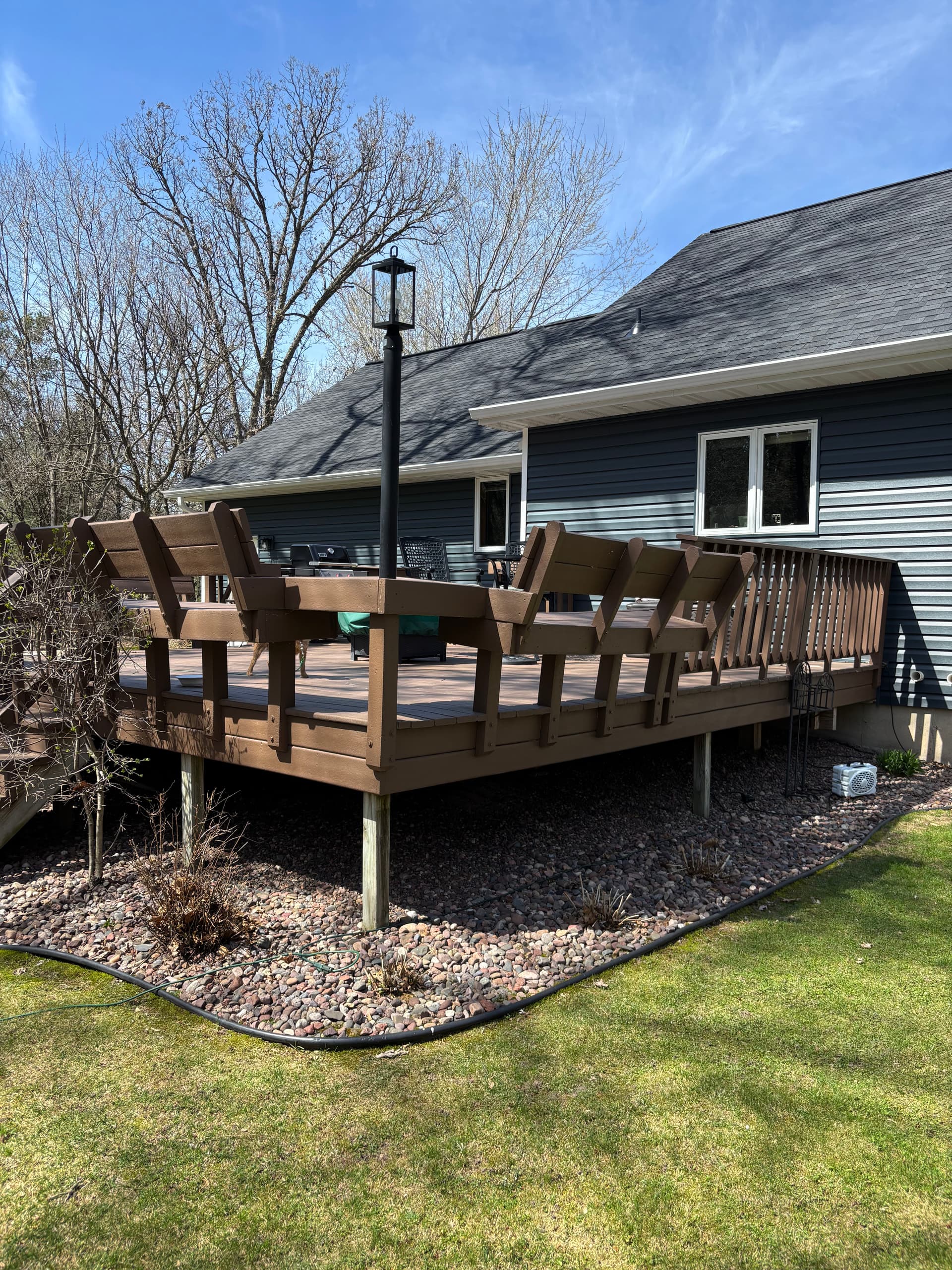 Westbury Aluminum Railing and Custom Gate Upgrade on a Large Backyard Deck image