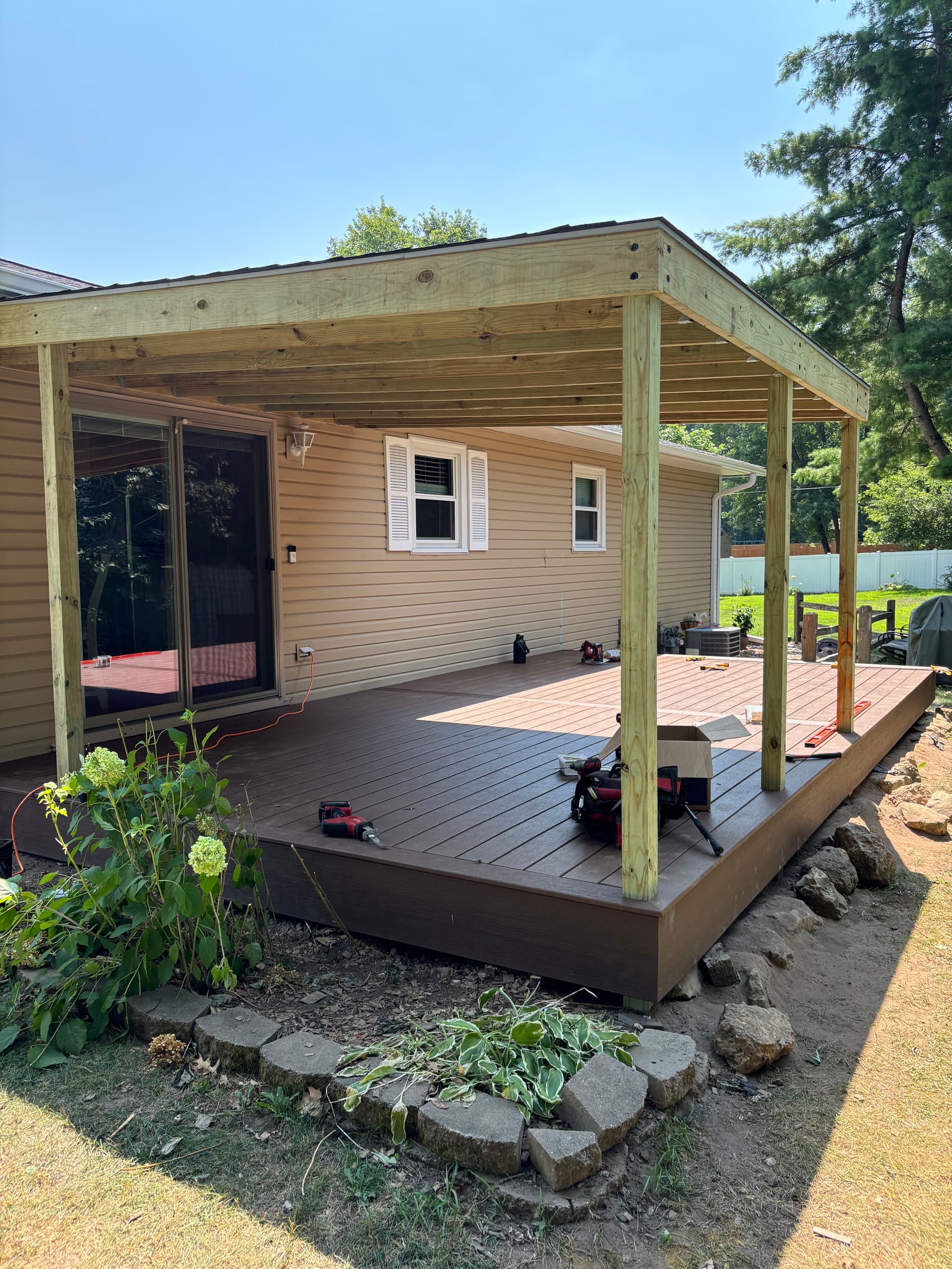 Gallery photos for Trex Deck, Gazebo, Westbury Railing and Fence Build Wrapped: Image #3