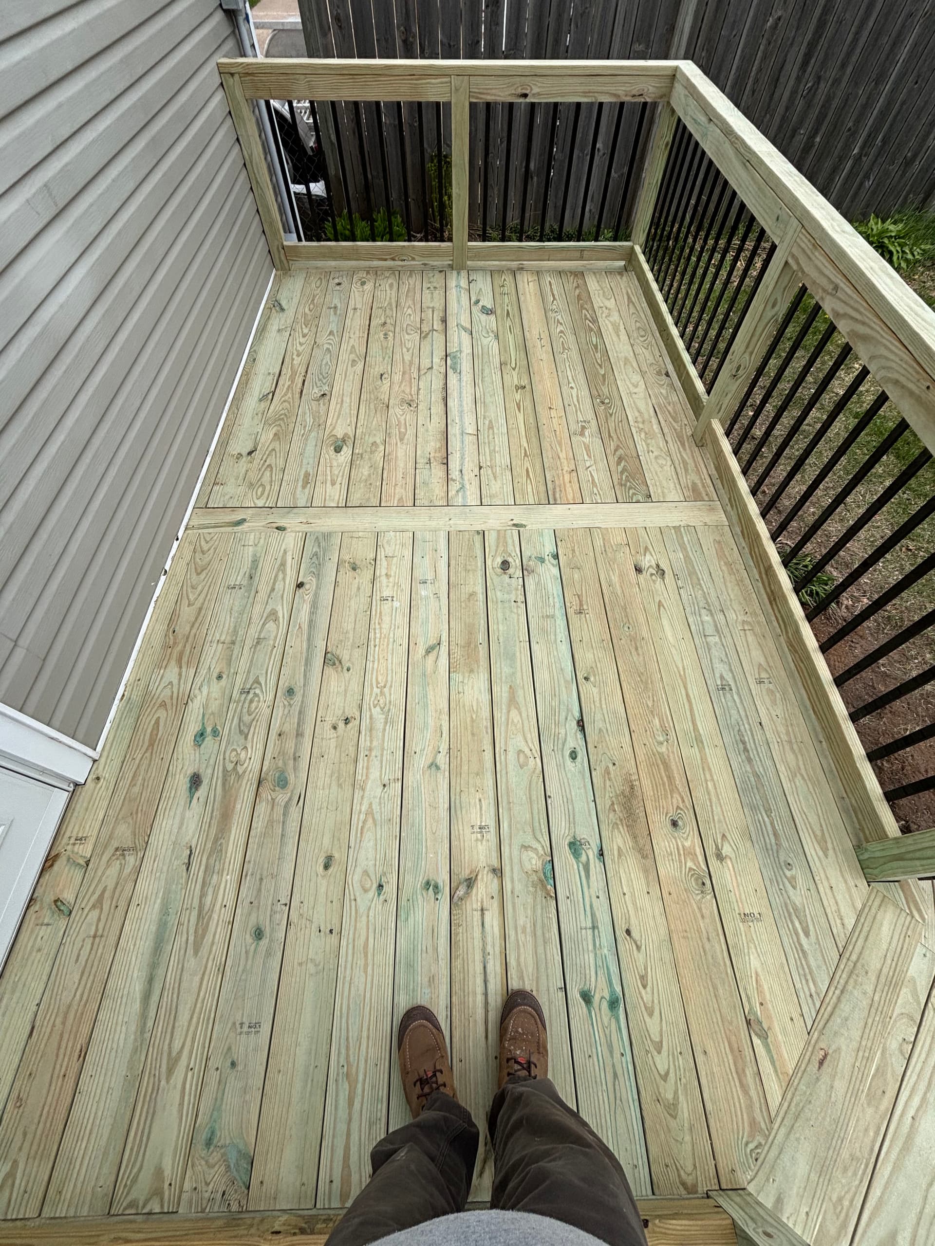 Gallery photos for Deck Rebuild with New Boards, Stairs, and Black Aluminum Railings: Image #9