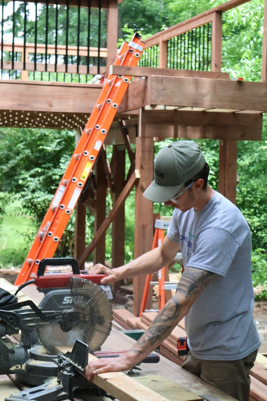 Project Behind the Build - Custom Deck Construction in Progress image