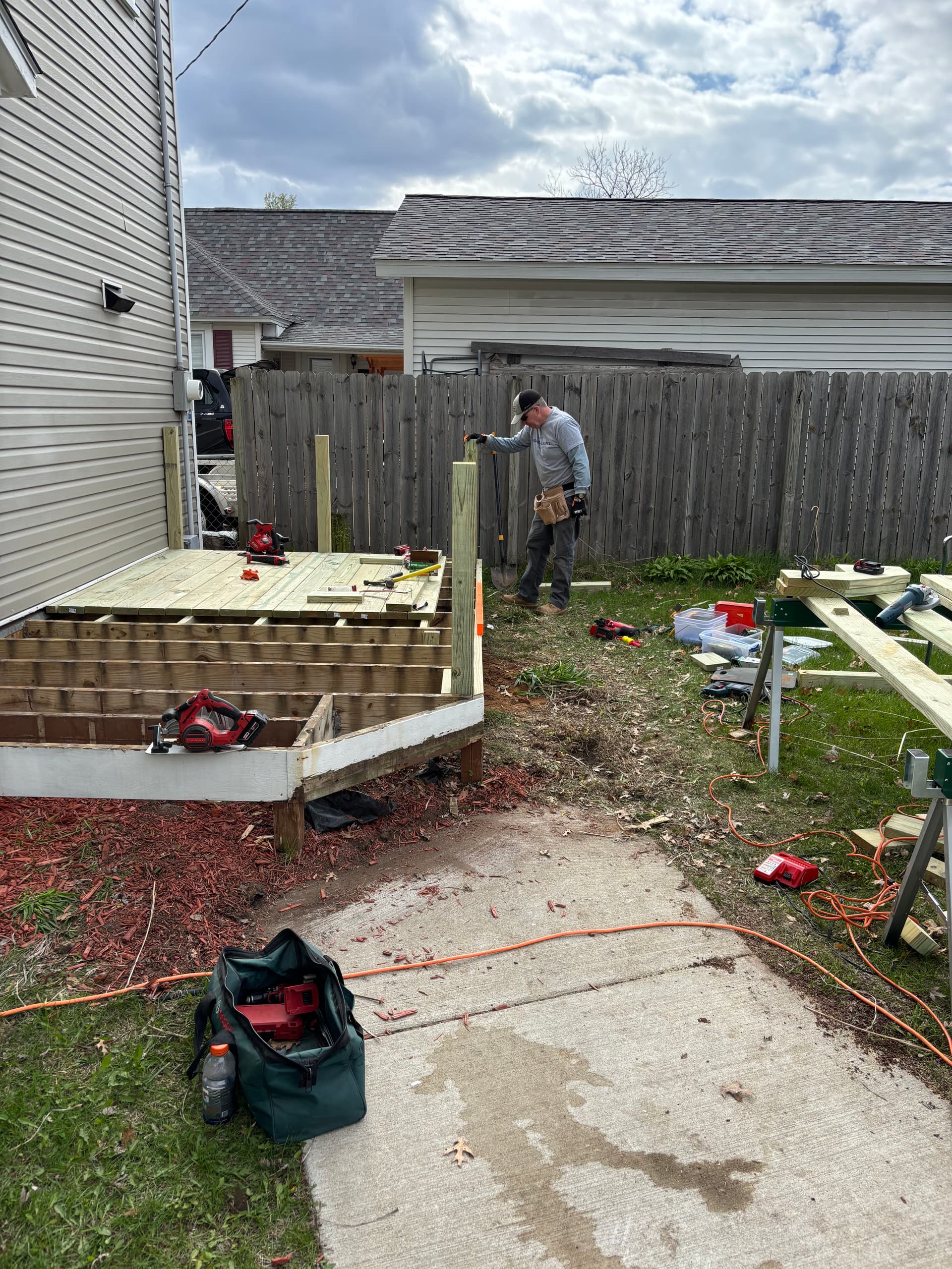 Gallery photos for Deck Rebuild with New Boards, Stairs, and Black Aluminum Railings: Image #2