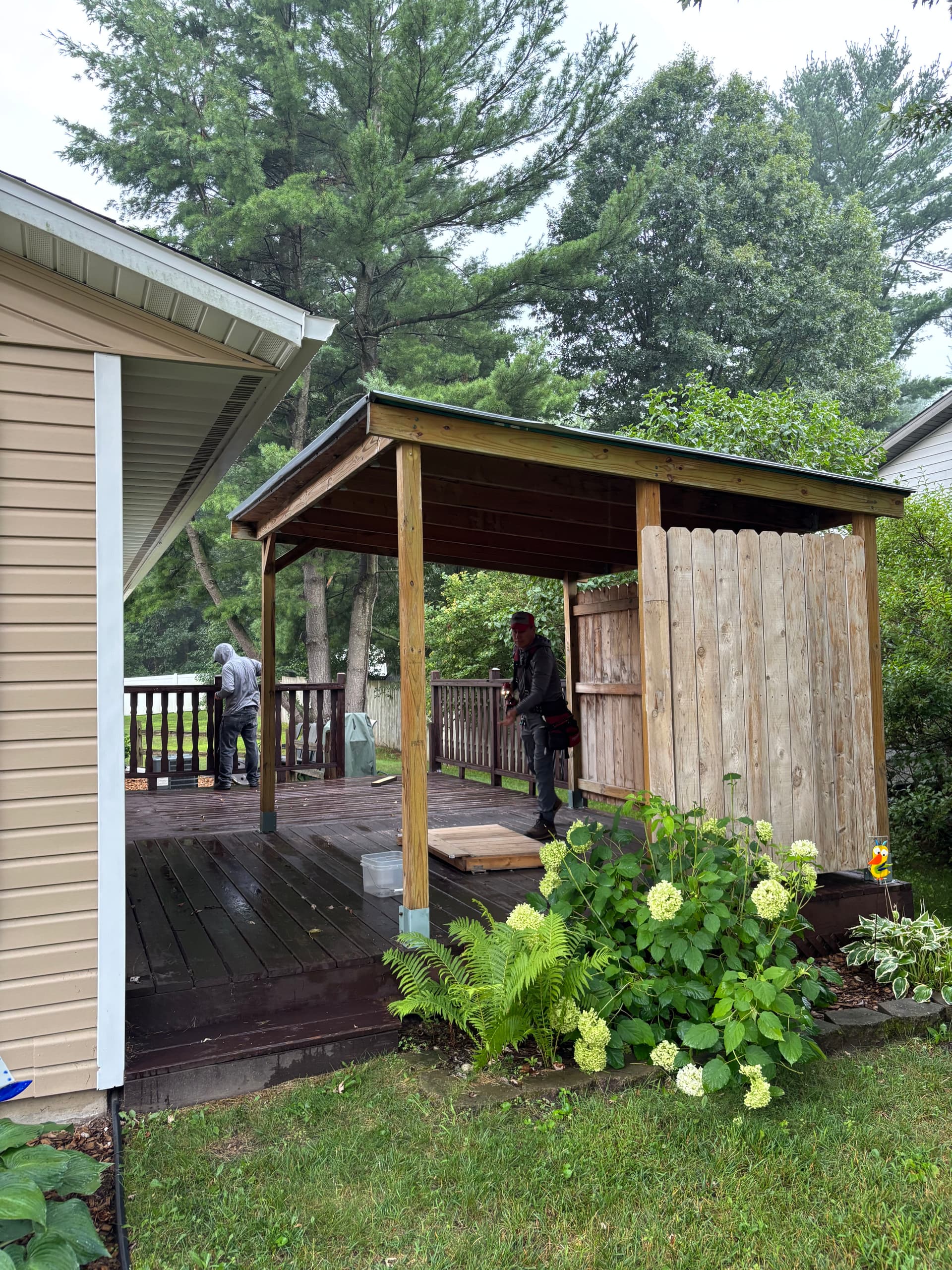 Pergola and Deck Demo Wrapped - Framing Is Underway image